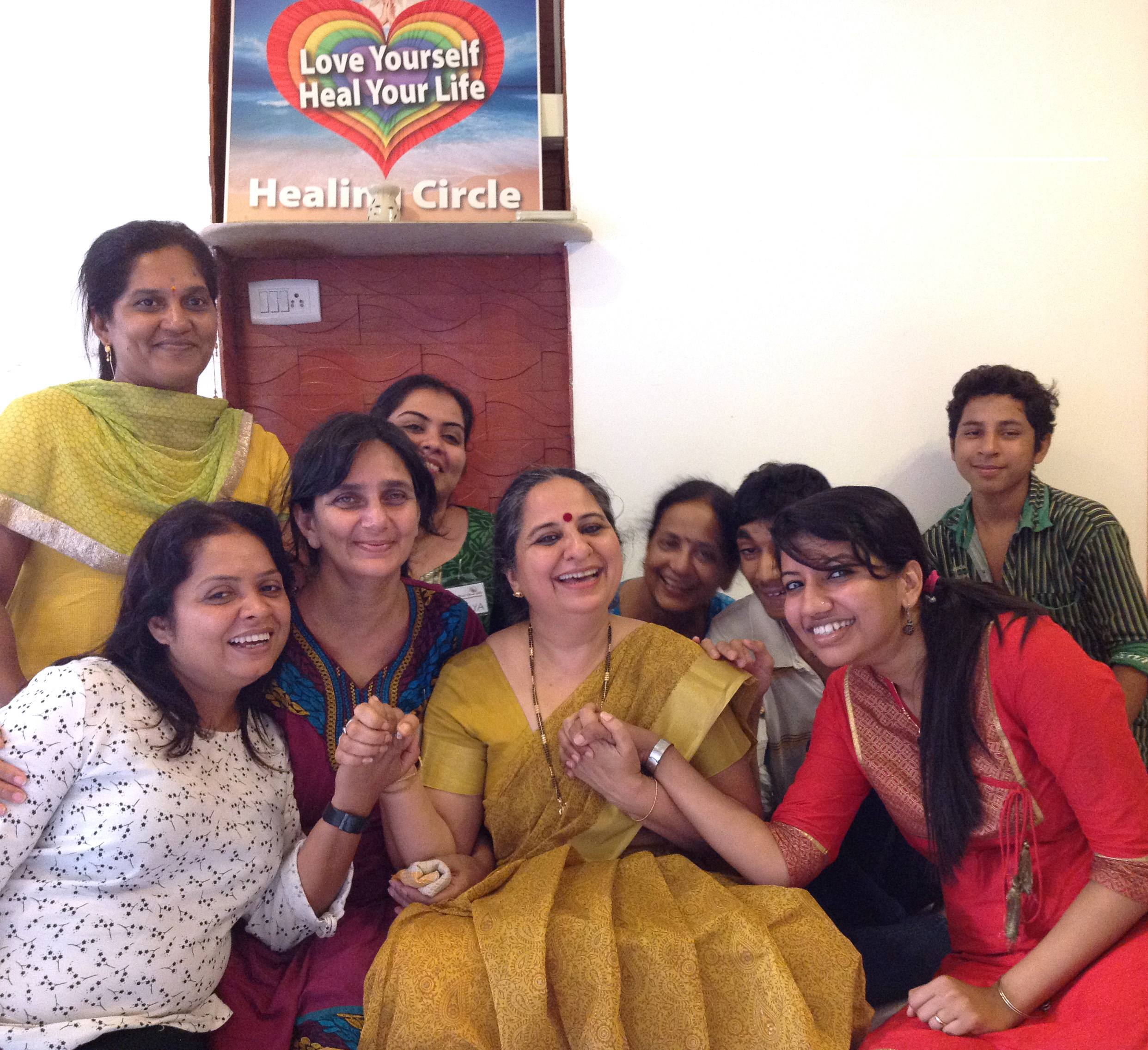 Aarti Gupta facilitating Healing Circle Workshop Group