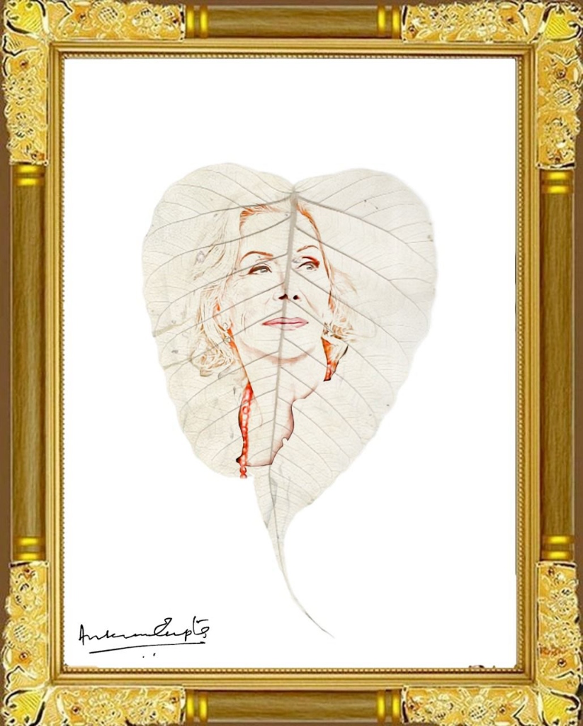 Louise Hay Peepal Leaf Portrait Framed Artwork