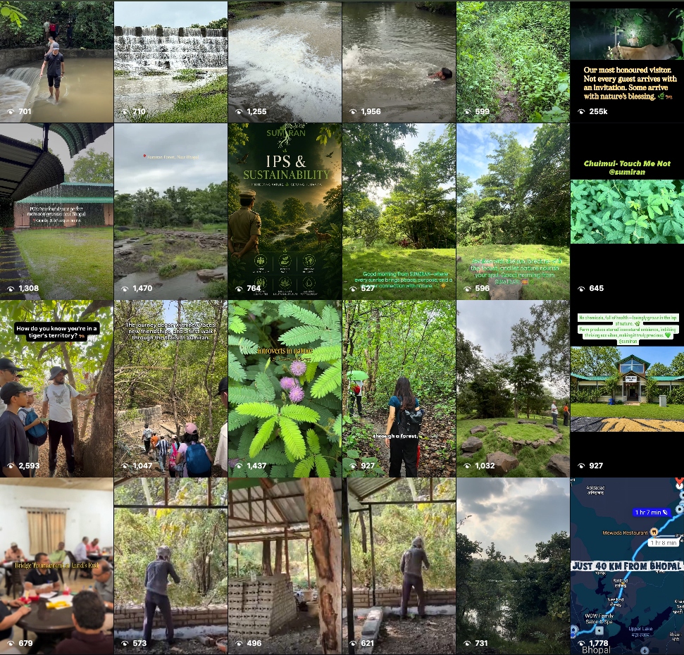 Land’s End (SUMIRAN Forest) Retreat Collage - Waterfalls, Forest Trails, Cottages, and Gathering Spaces